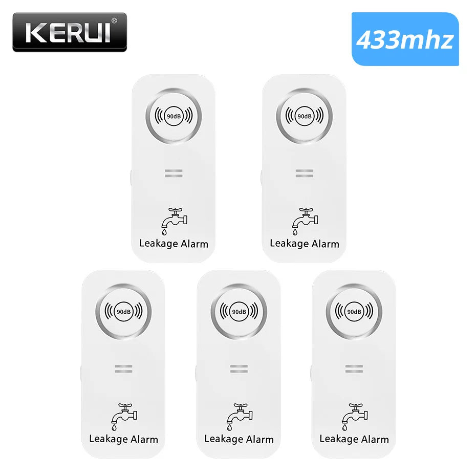 Loud Water Leak Alarm – 90dB Drip & Overflow Sensor (Kitchen, Bath, Basement)