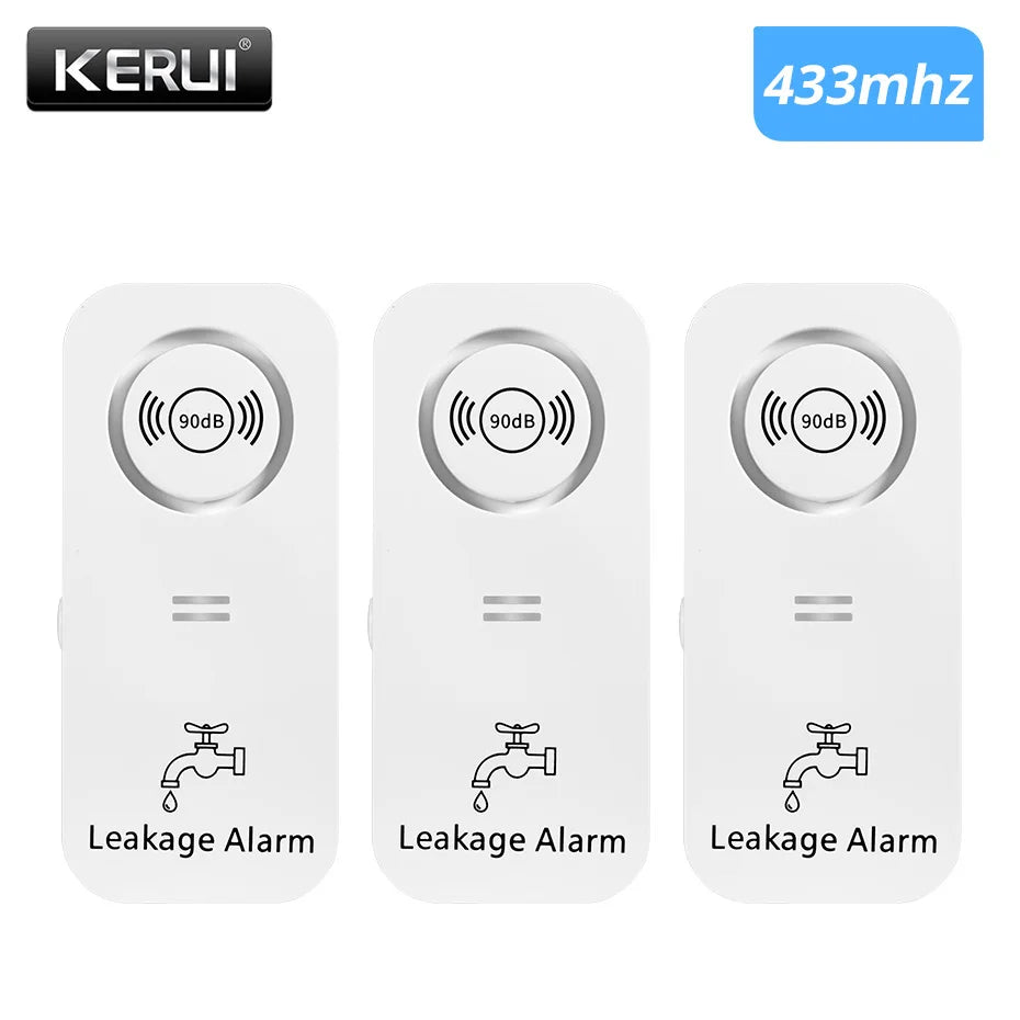 Loud Water Leak Alarm – 90dB Drip & Overflow Sensor (Kitchen, Bath, Basement)