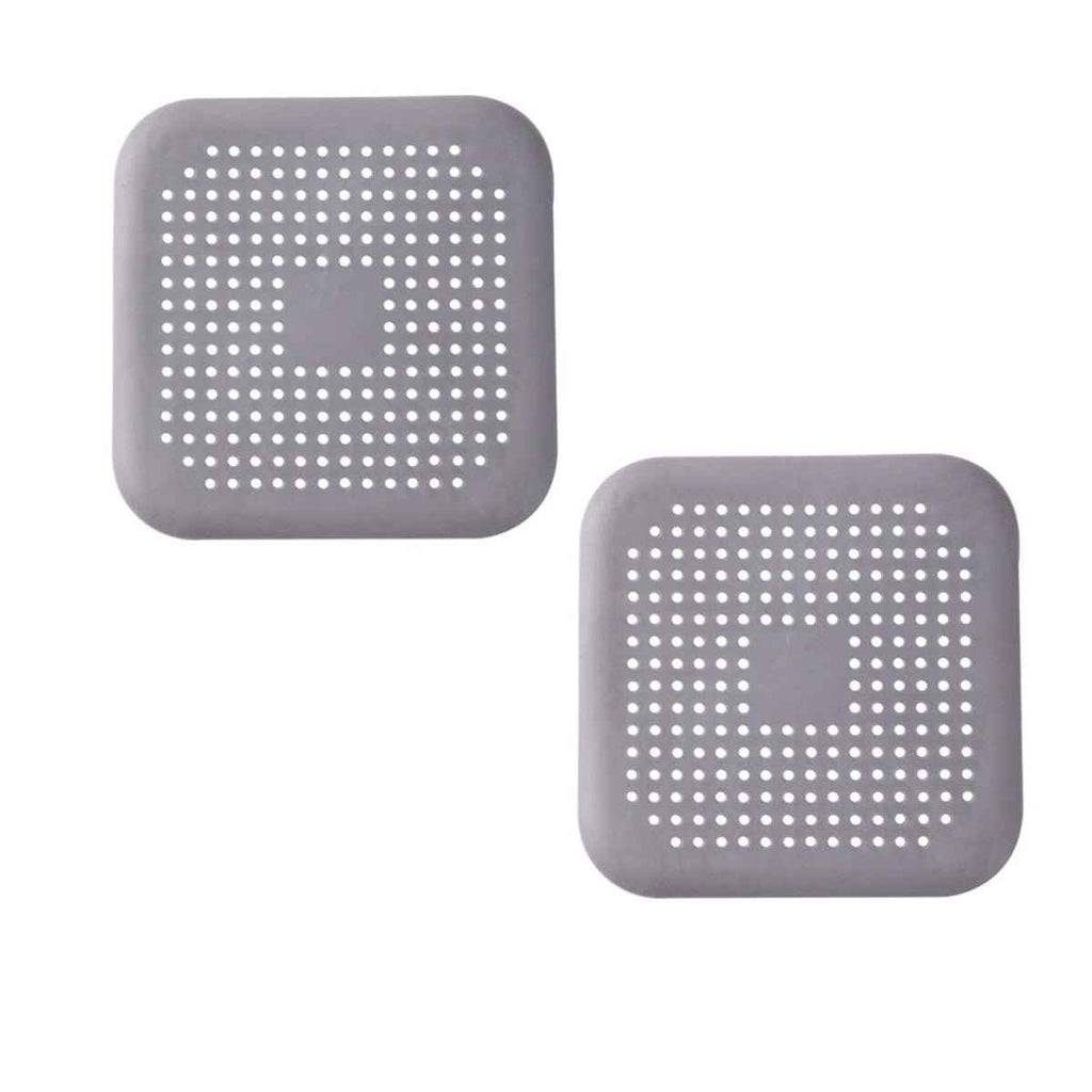 Square Silicone Drain Strainers – 4 Pack (Sink, Shower & Tub)