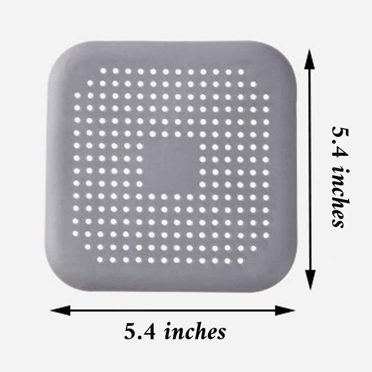Square Silicone Drain Strainers – 4 Pack (Sink, Shower & Tub)