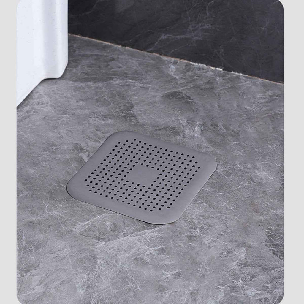 Square Silicone Drain Strainers – 4 Pack (Sink, Shower & Tub)