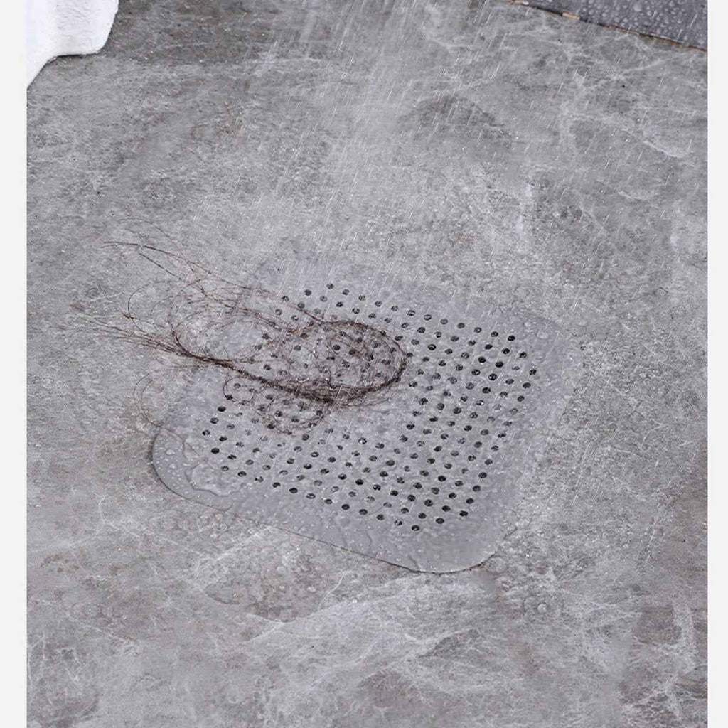 Square Silicone Drain Strainers – 4 Pack (Sink, Shower & Tub)